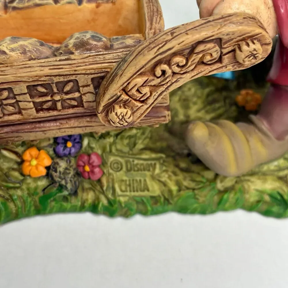 Disney Snow White & The Seven Dwarfs Desk Set GRUMPY Business Card Holder Vtg